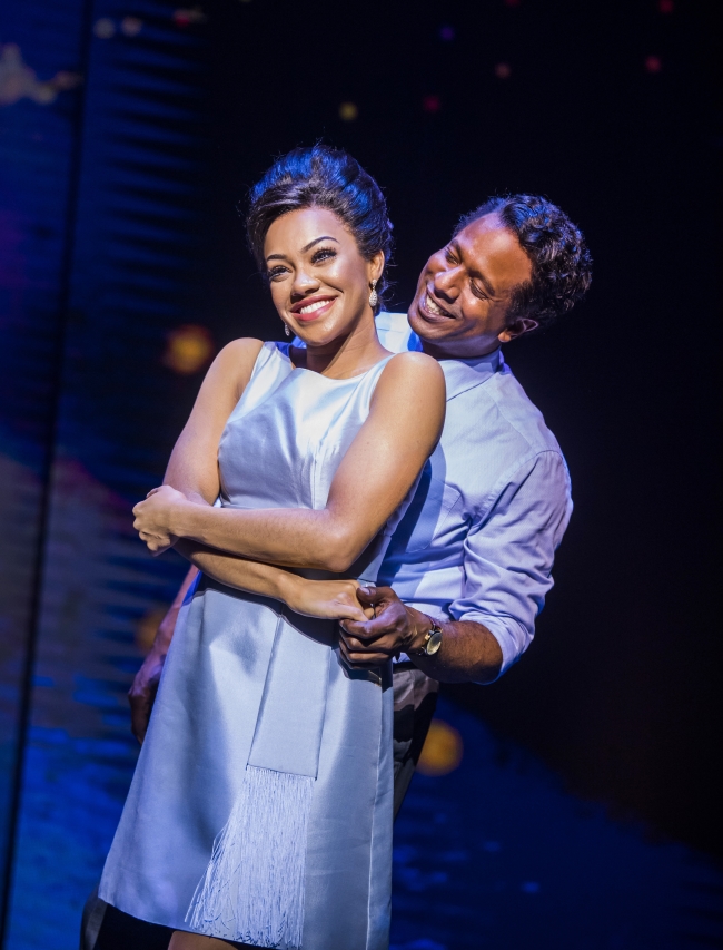 Karis Anderson 'Diana Ross' and Edward Baruwa 'Berry Gordy'. Photo Tristram Kenton